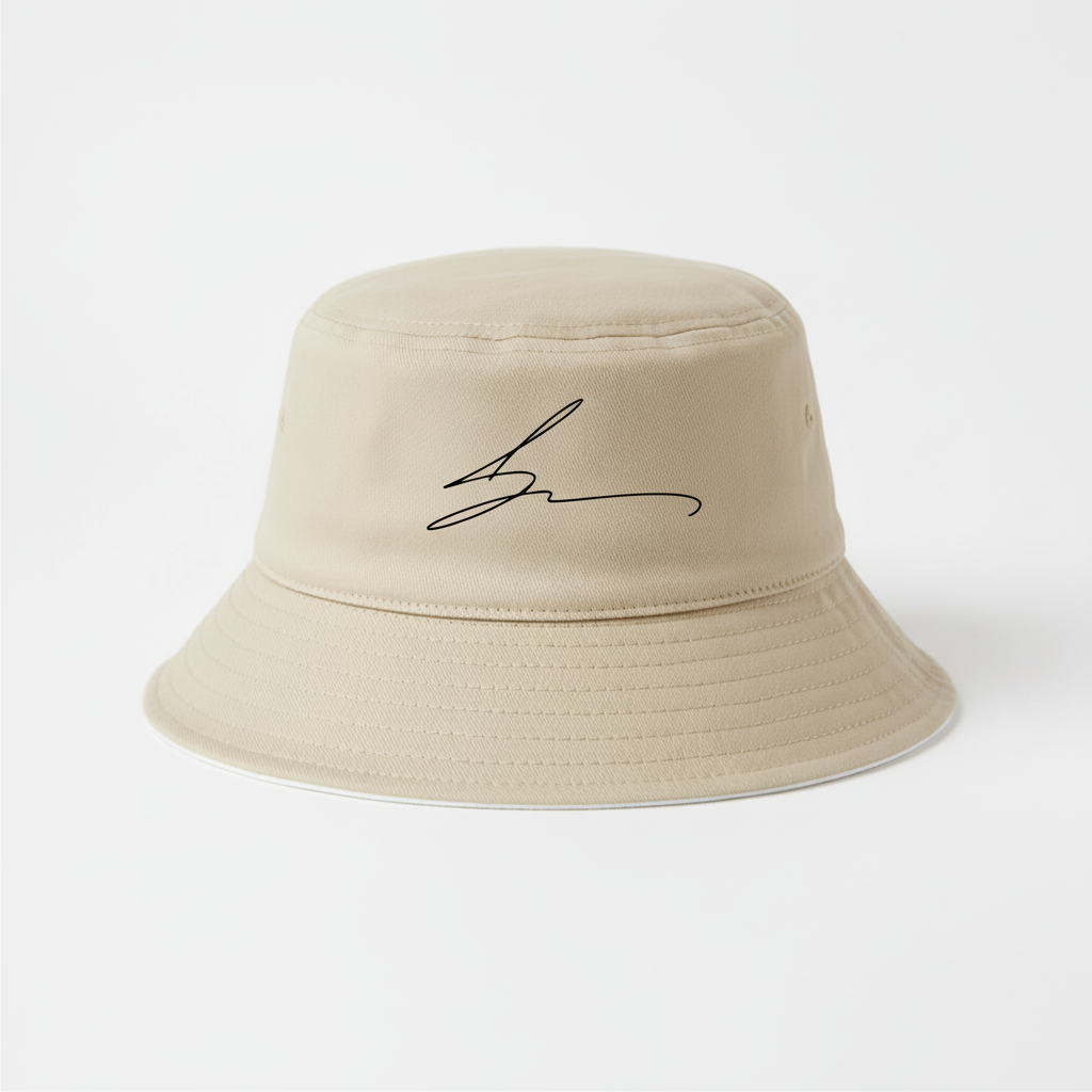 Beige bucket hat