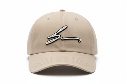 Beige Cap - White Logo