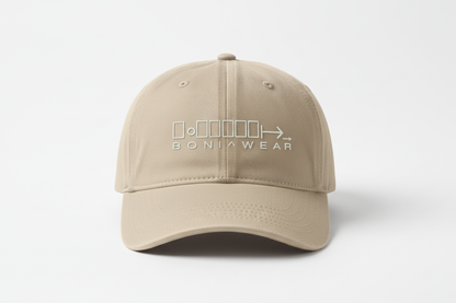 Beige Cap - White Logo