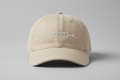 Beige Cap - White Logo