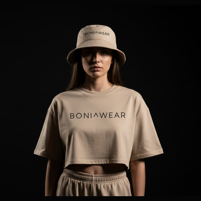 Women's Ensemble - Cropped Tee & Bucket Hat