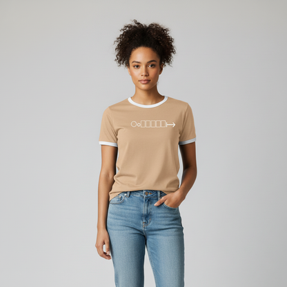 Beige Ringer T-Shirt