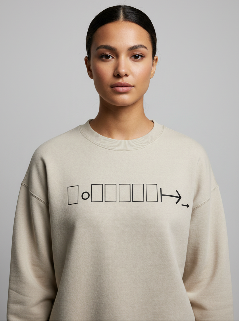 Beige sweatshirt with logo