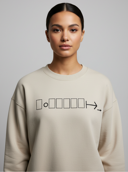Beige sweatshirt with logo
