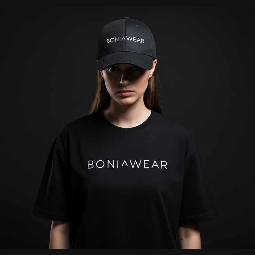 Black Baseball Cap BONI^WEAR