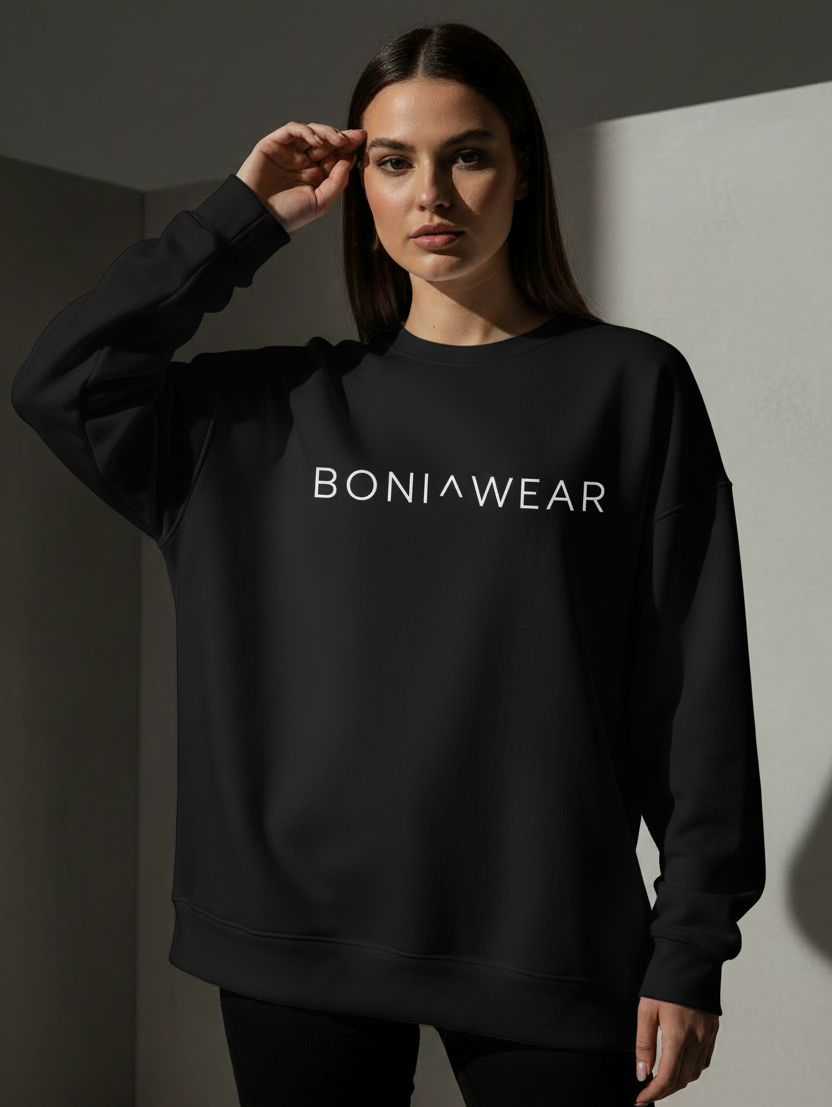 Black Boniwear crewneck