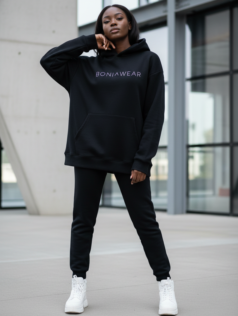 Black Boniwear hoodie