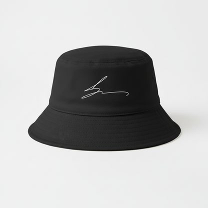 Black bucket hat