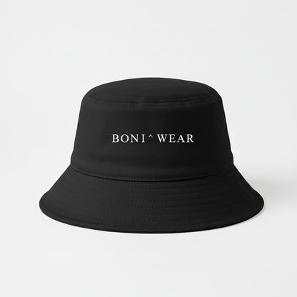 Black bucket hat