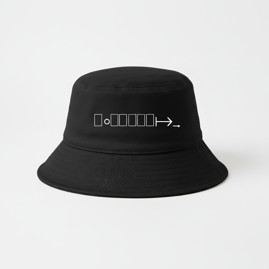Black bucket hat
