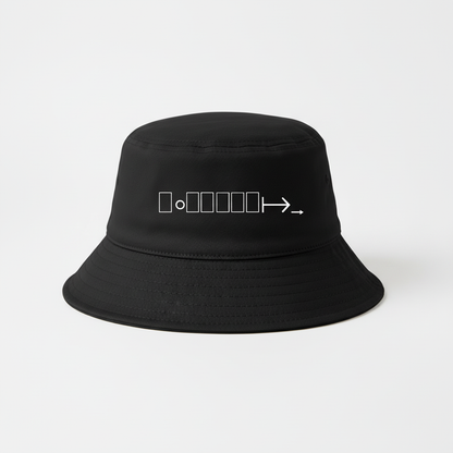 Black bucket hat