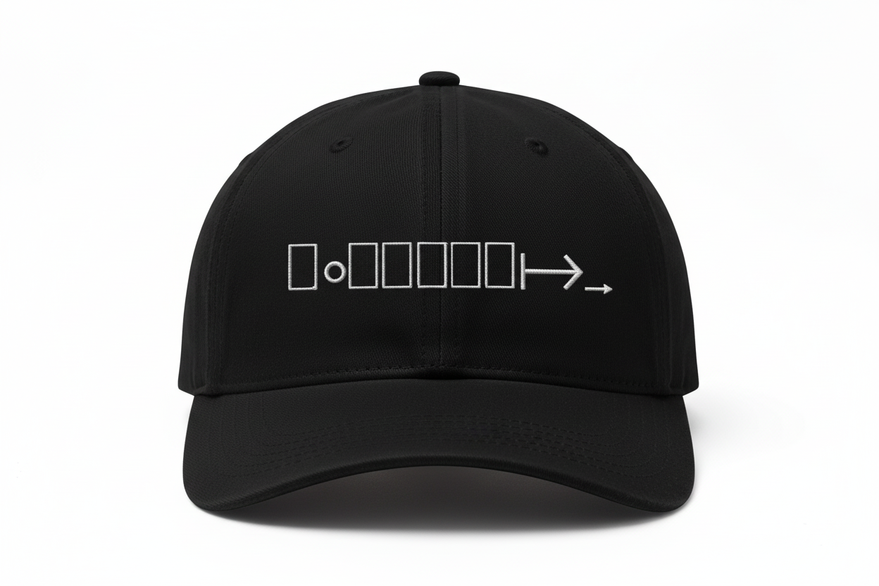 Black Cap - White Logo