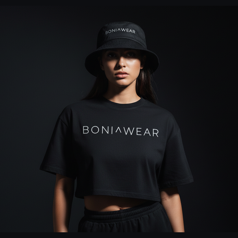 Women's Ensemble - Cropped Tee & Bucket Hat