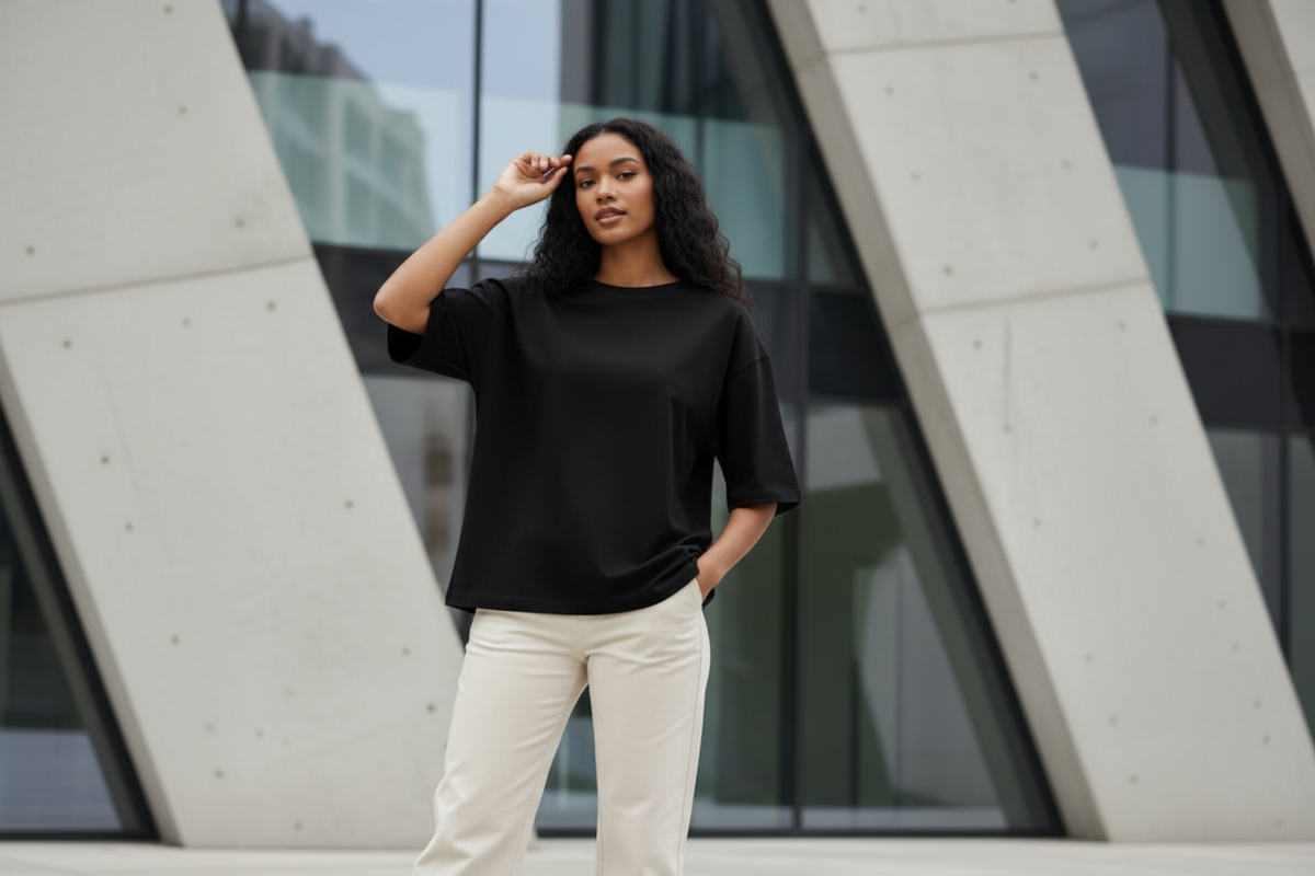 Black oversized t-shirt