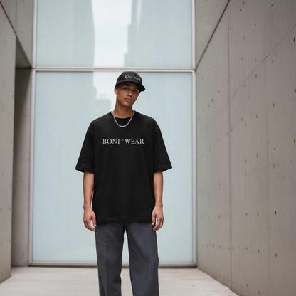 Black snapback and t-shirt