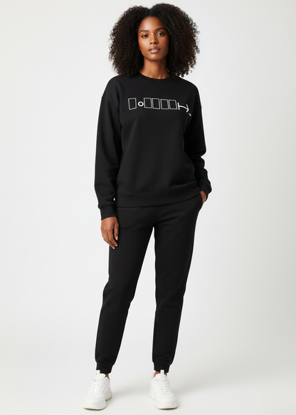 Black sweatshirt with logo