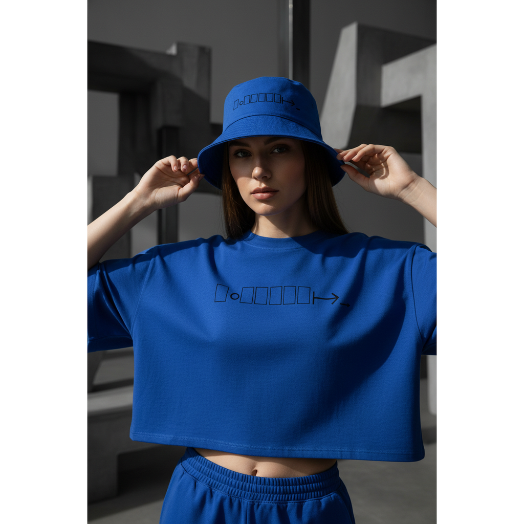 Women's Ensemble - Cropped Tee & Bucket Hat