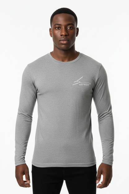 Boniwear gray long sleeve with white logo