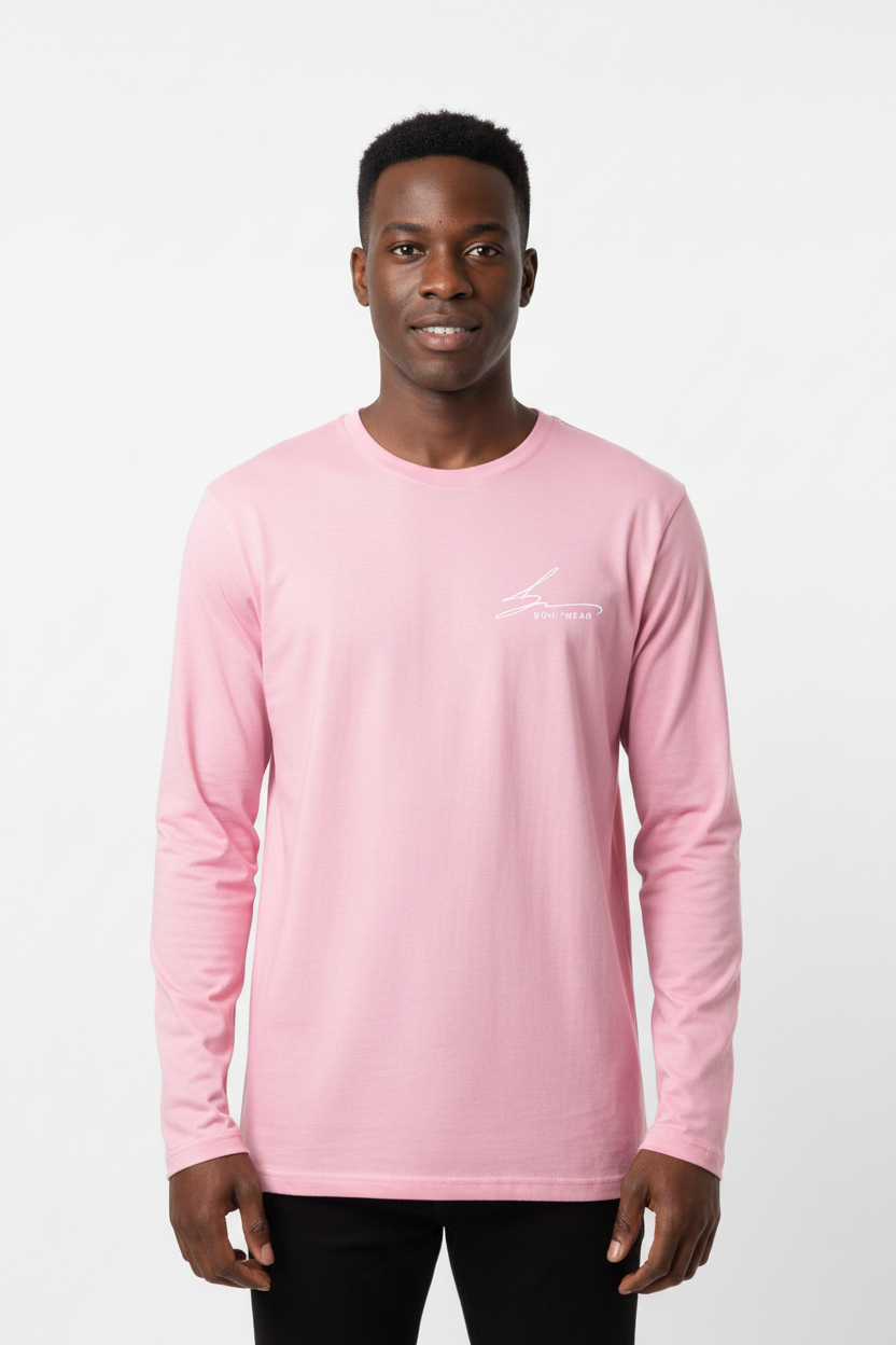 Boniwear pink long sleeve with white logo