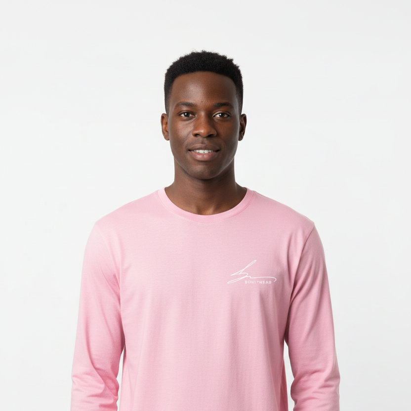 Boniwear pink long sleeve with white logo
