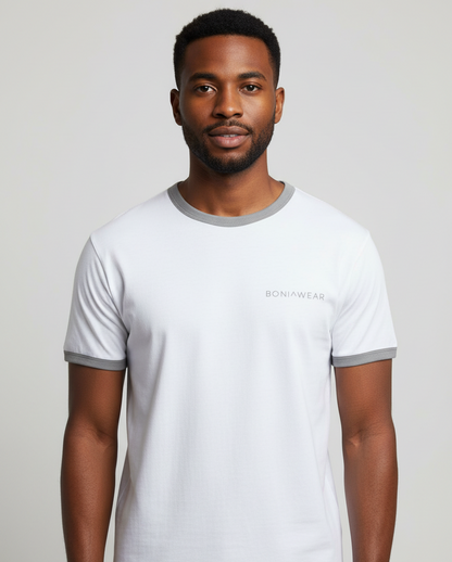 Boniwear ringer t-shirt with gray trim