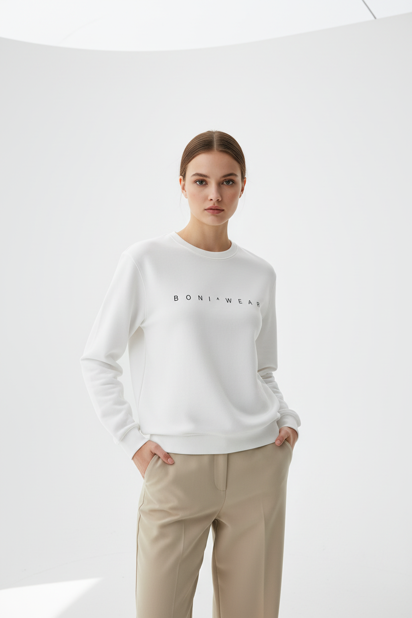 Boniwear sweatshirt on female model