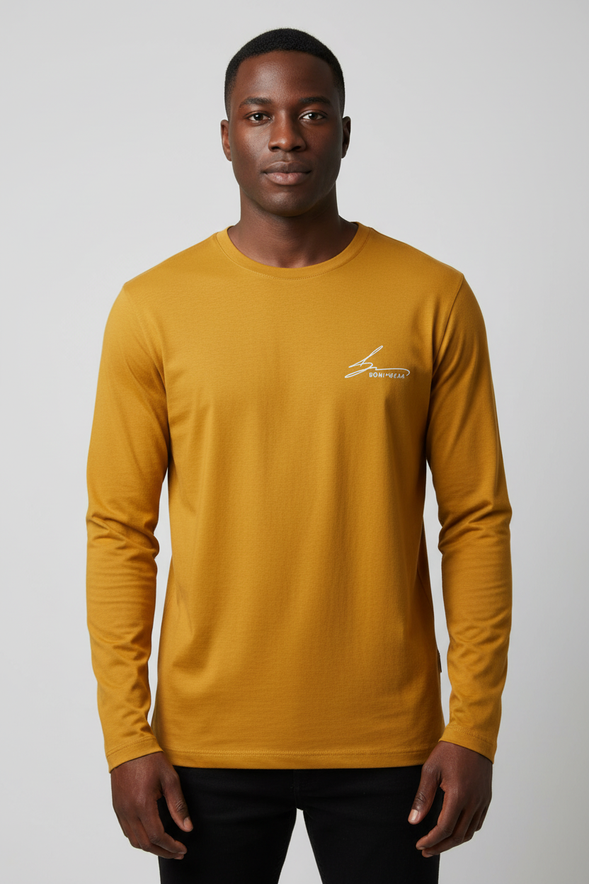 Boniwear yellow long sleeve with white logo