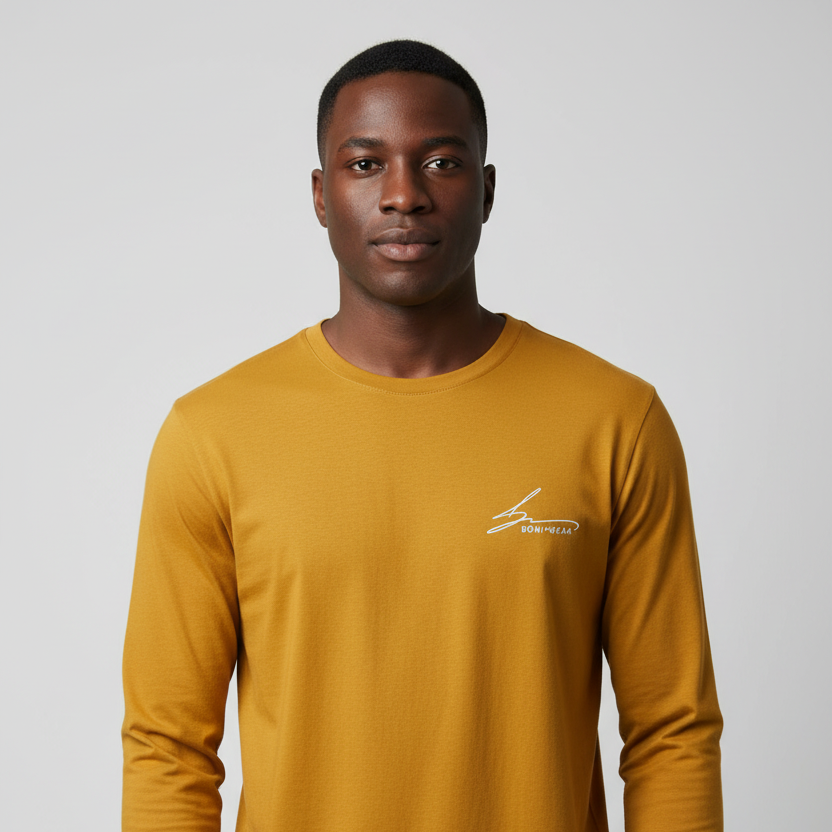 Boniwear yellow long sleeve with white logo