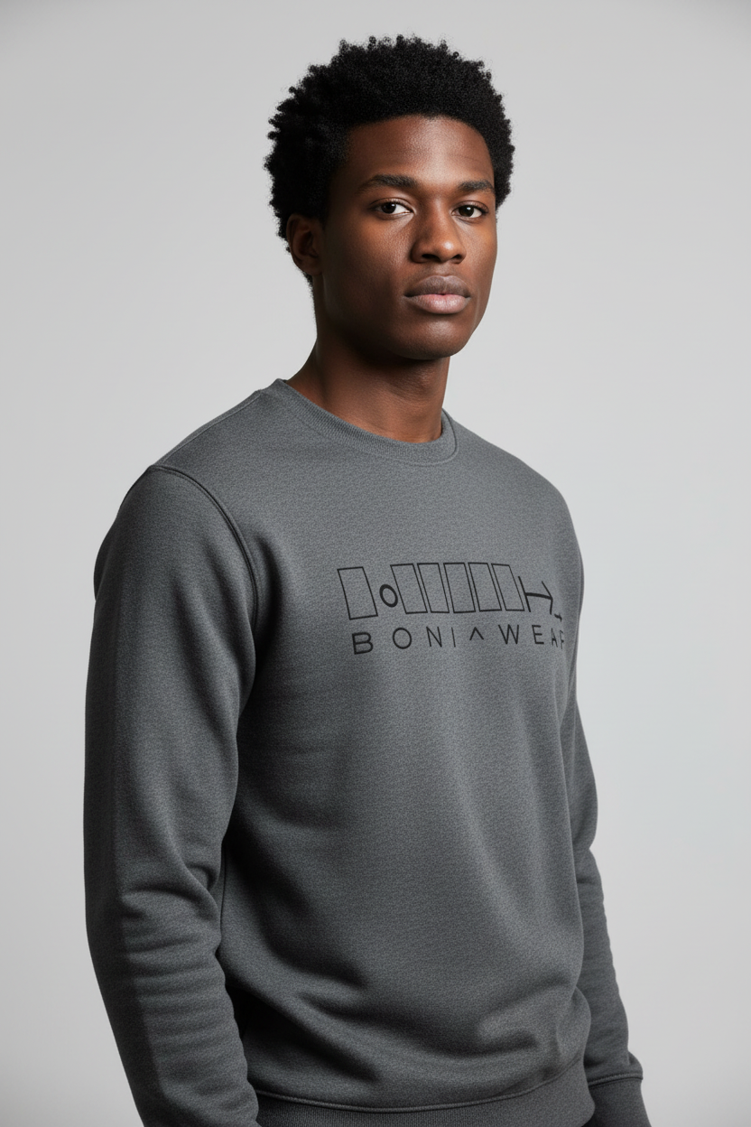 Crewneck with Boniwear arrow logo