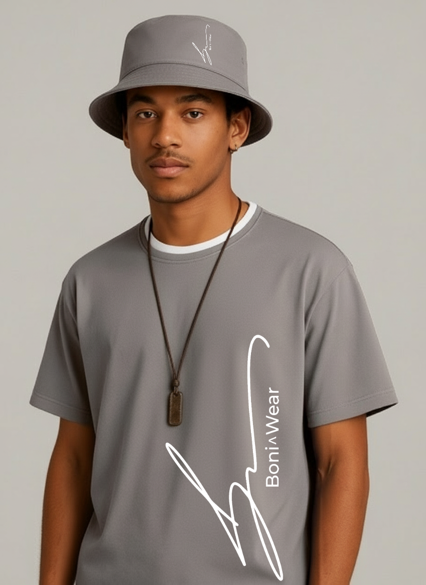 Men's Script/Classic Ensemble - Boxy Ringer Tee & Bucket Hat