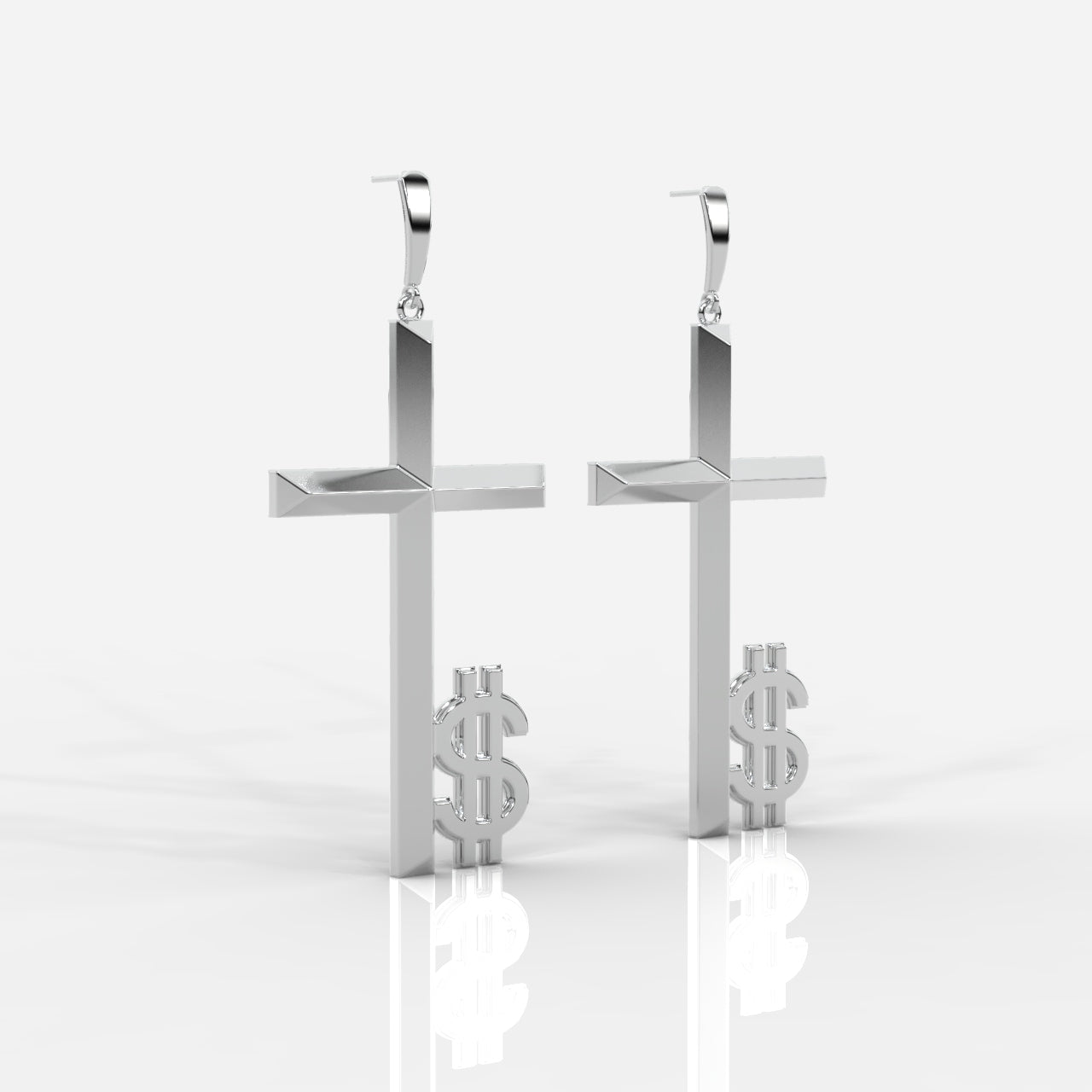 Large hanging earrings