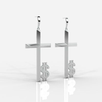 Large hanging earrings