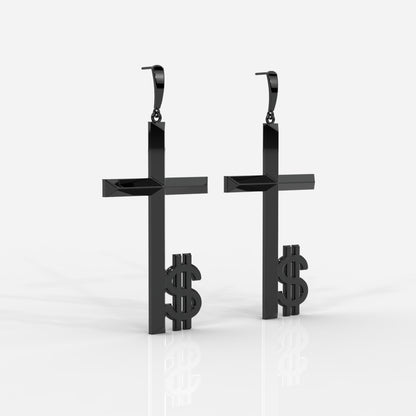 Large hanging earrings