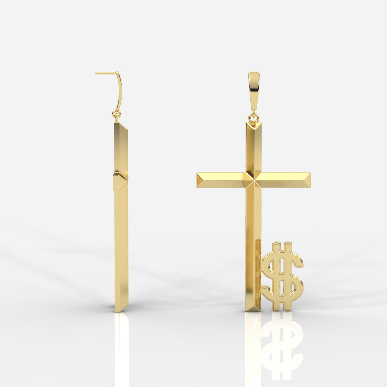 Large hanging earrings