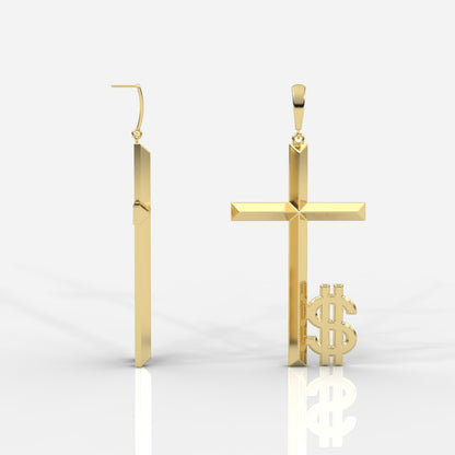 Large hanging earrings