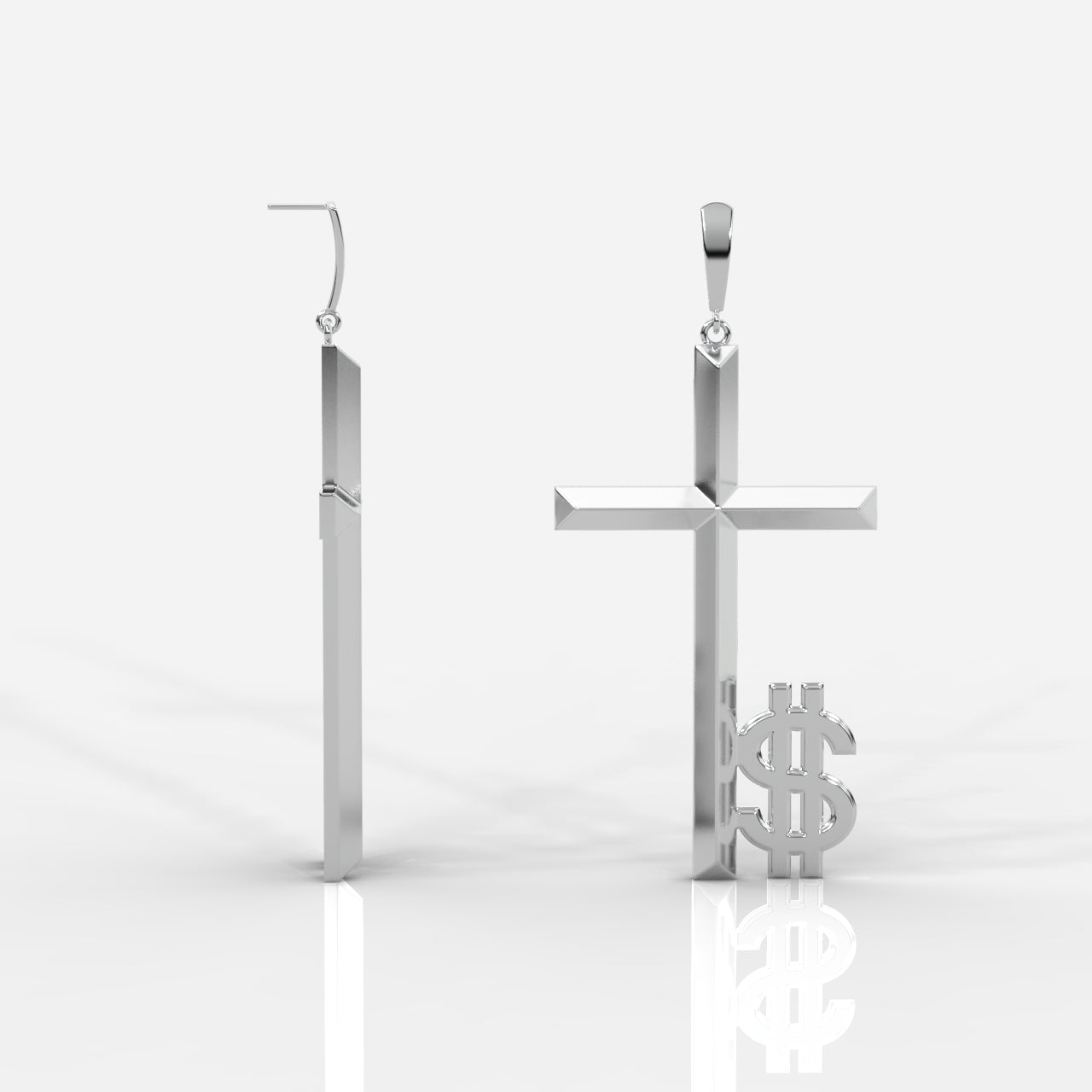 Large hanging earrings