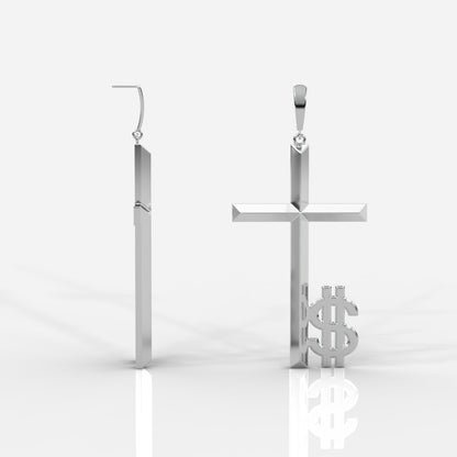 Large hanging earrings