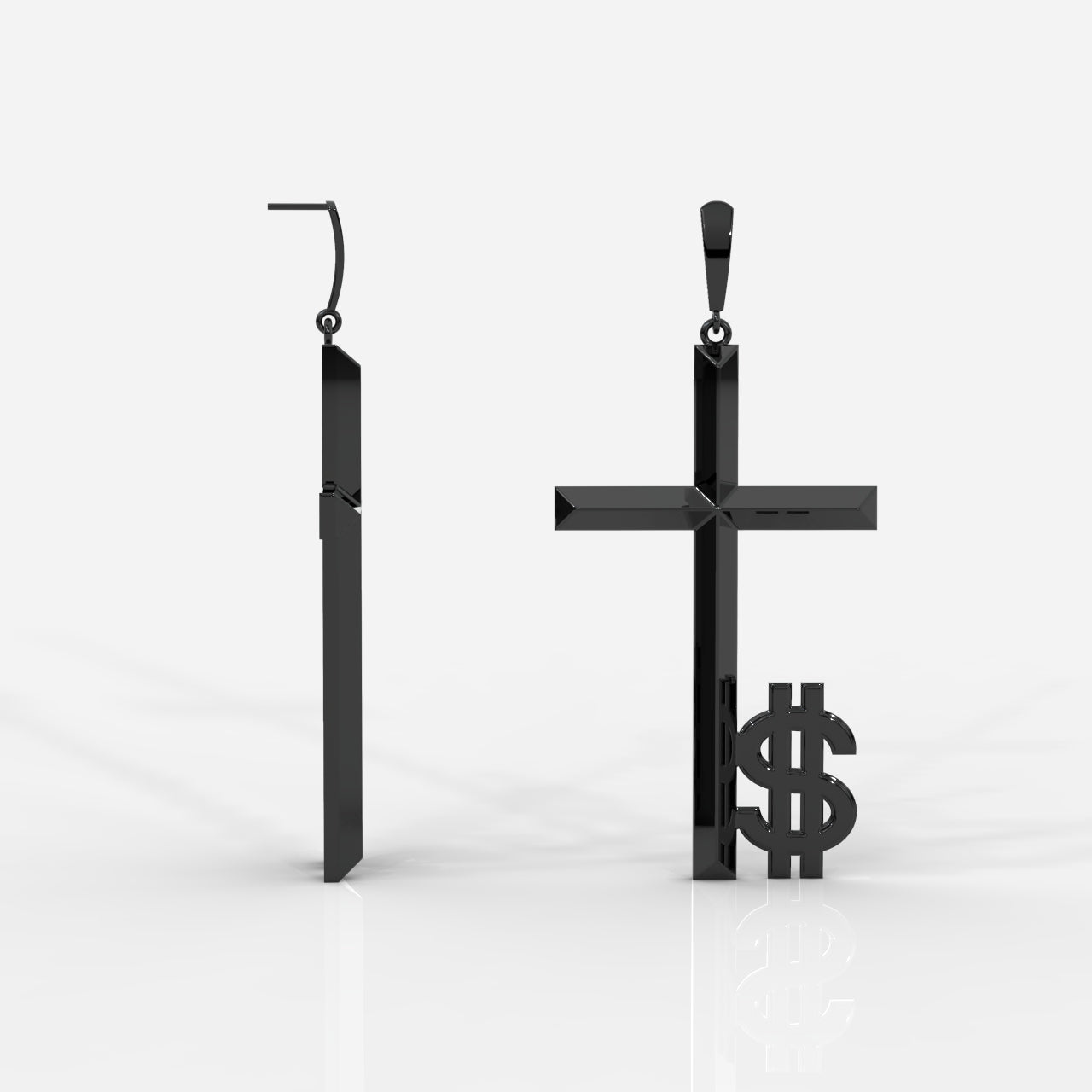 Large hanging earrings