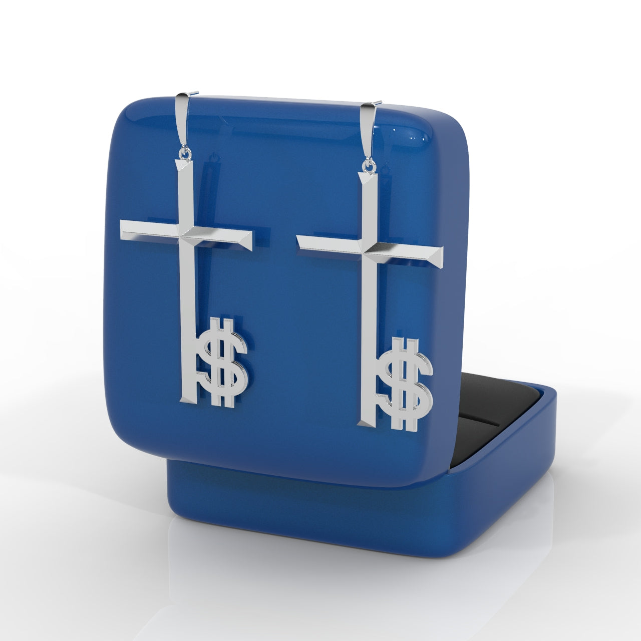 Large hanging earrings