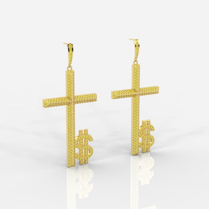 Large hanging earrings