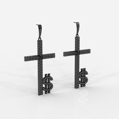 Large hanging earrings