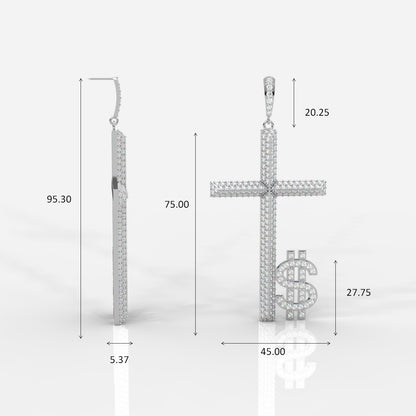 Large hanging earrings