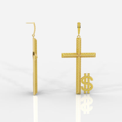 Large hanging earrings