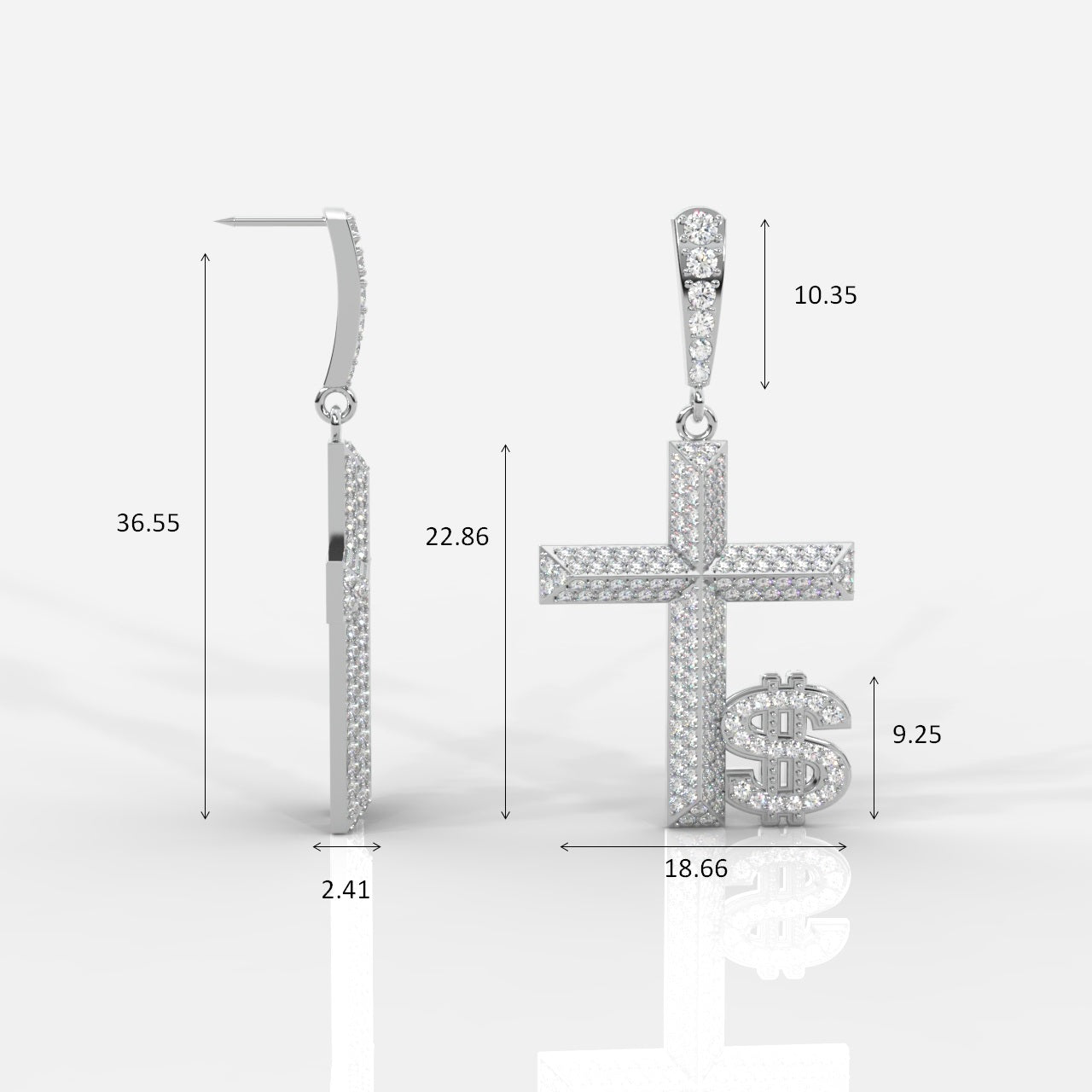 Small hanging earrings