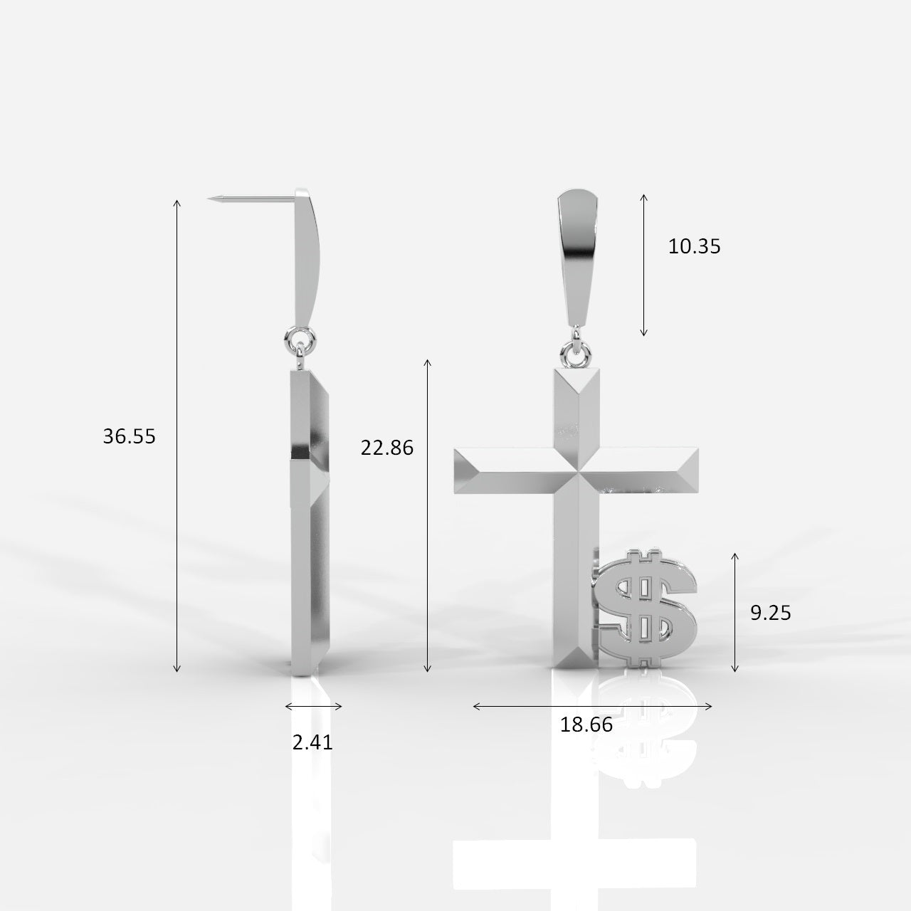 Small hanging earrings