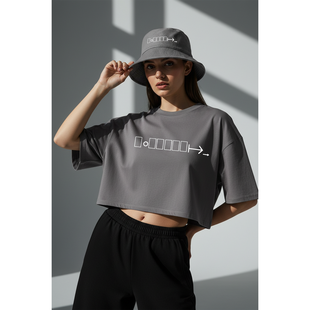 Women's Ensemble - Cropped Tee & Bucket Hat