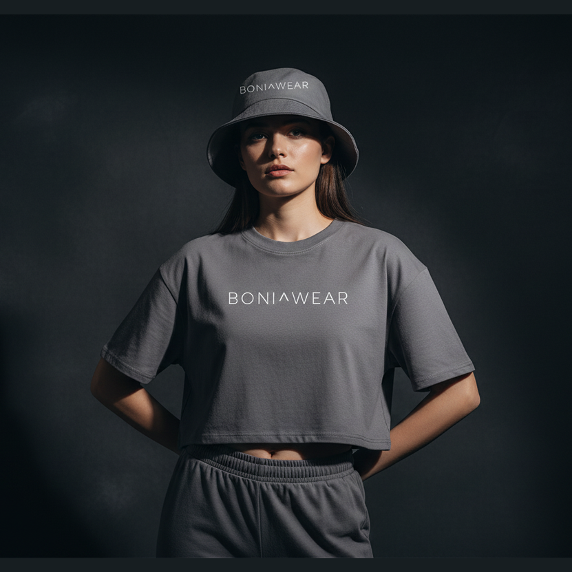 Women's Ensemble - Cropped Tee & Bucket Hat
