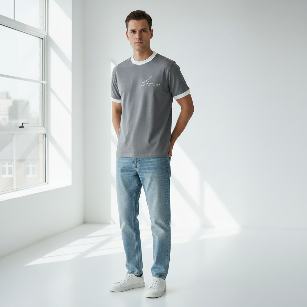 Gray with white trim and white logo