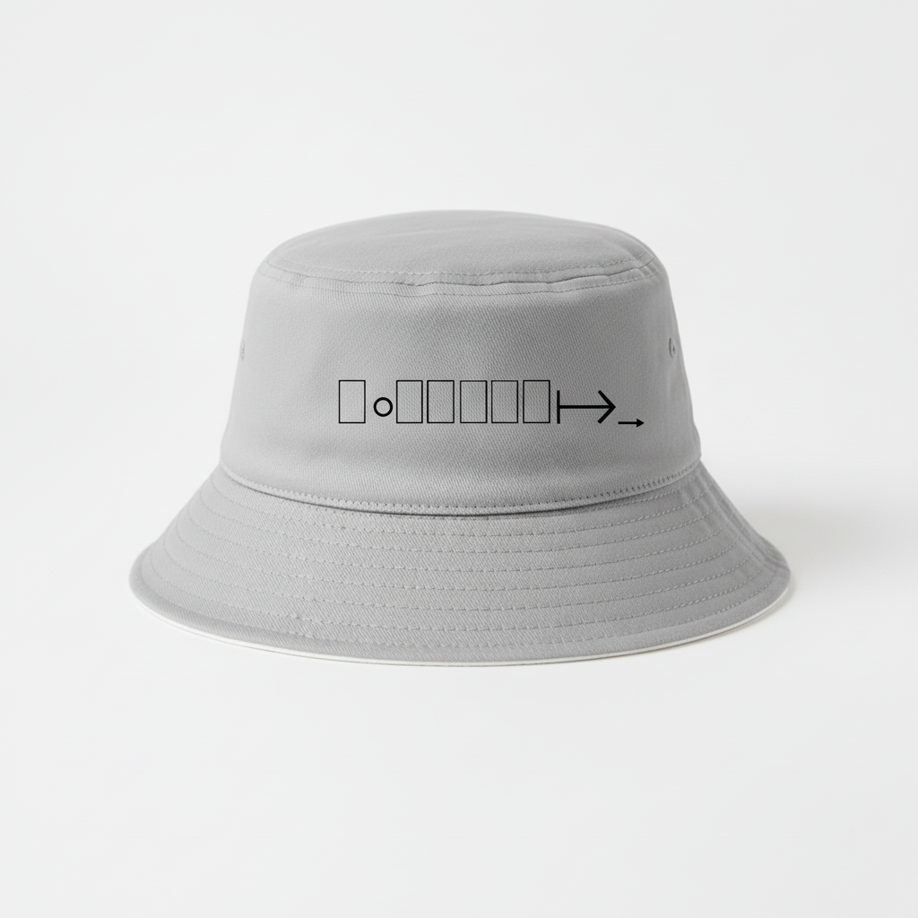 Grey bucket hat