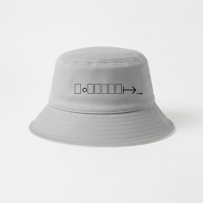 Grey bucket hat